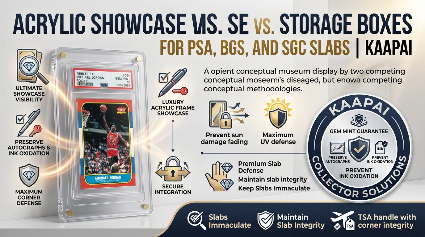 Acrylic Showcase vs. Storage Boxes for PSA, BGS, and SGC Slabs