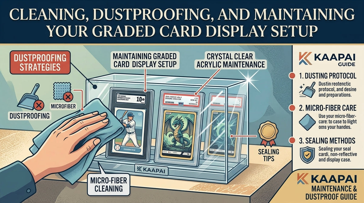 Cleaning, Dustproofing, and Maintaining Your Graded Card Display Setup