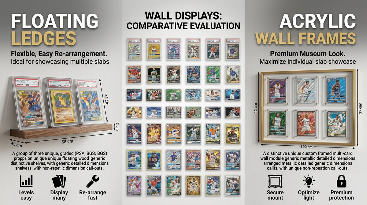 Floating Shelves vs Wall Frames How to Display Cards on Wall Best