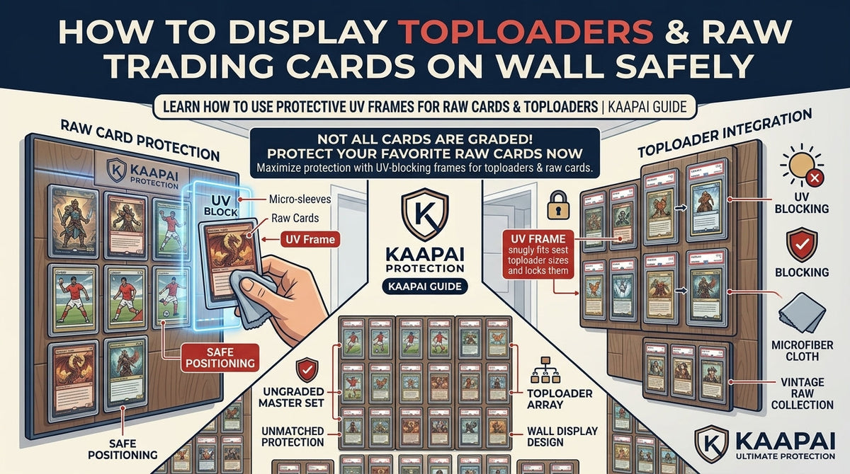 How to Display Toploaders & Raw Trading Cards on Wall Safely