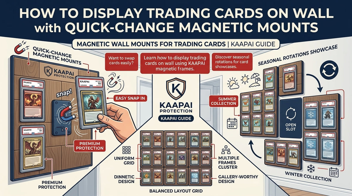 How to Display Trading Cards on Wall with Quick-Change Magnetic Mounts