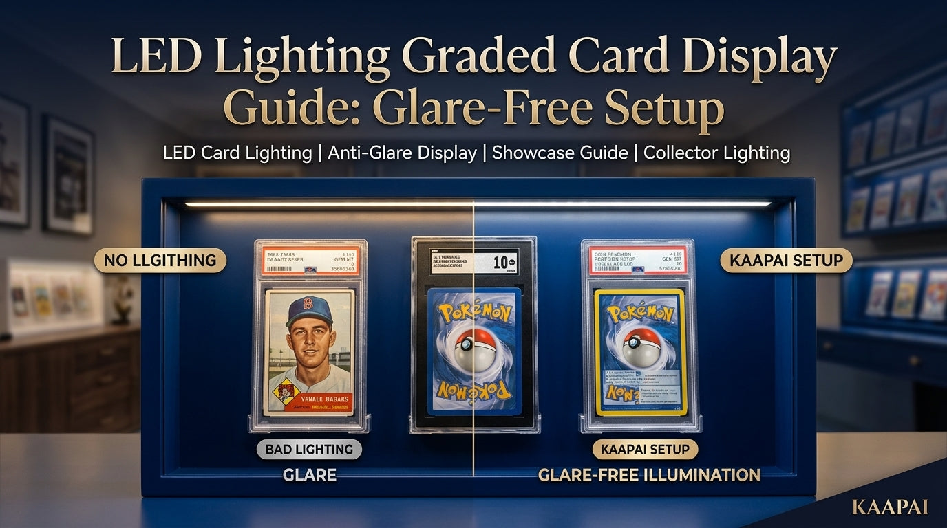 LED Lighting for Graded Card Displays Glare-Free Setup Guide