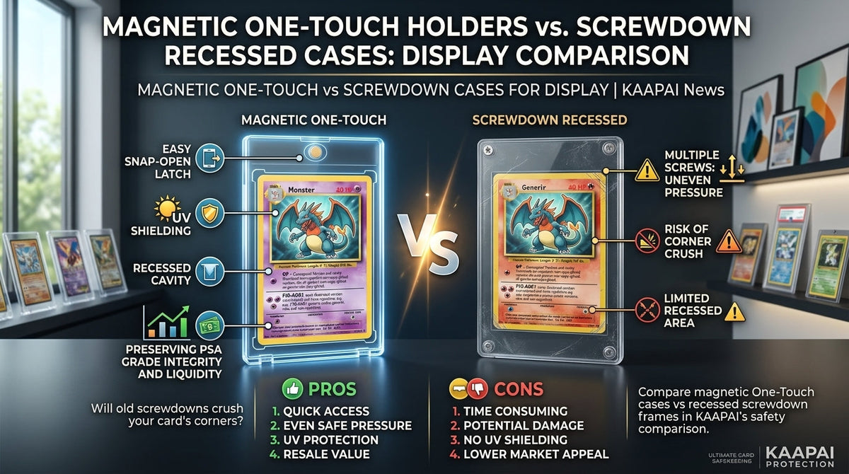 Magnetic One-Touch Holders vs. Screwdown Recessed Cases Display Comparison