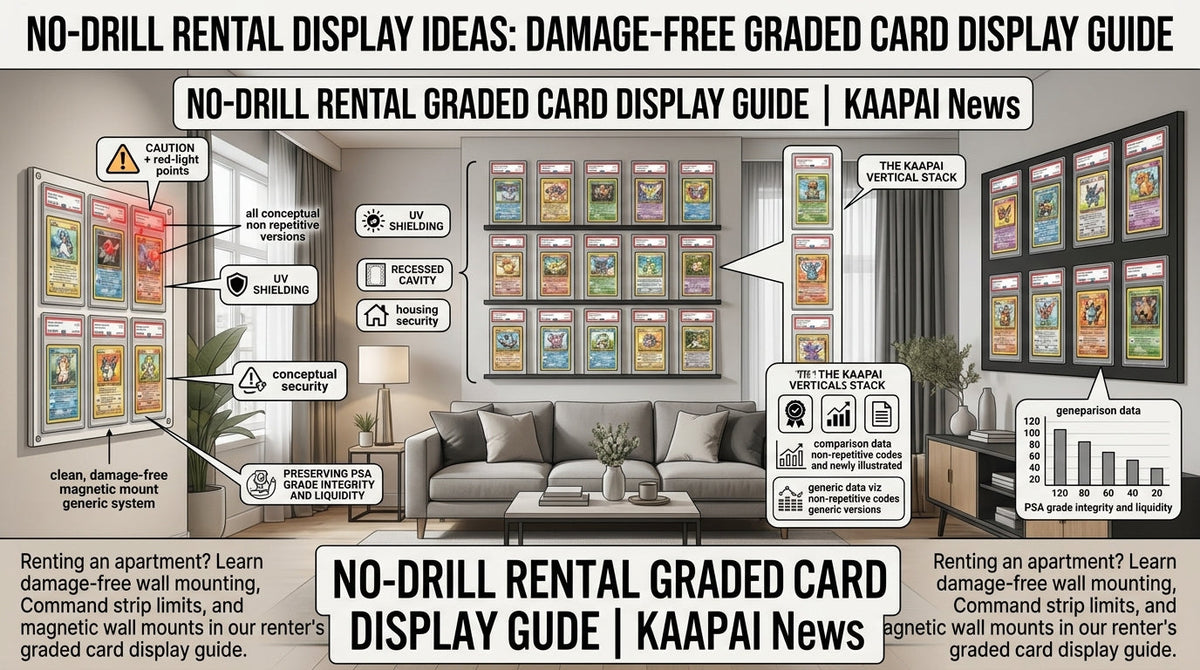 No-Drill Rental Display Ideas Damage-Free Graded Card Display Guide
