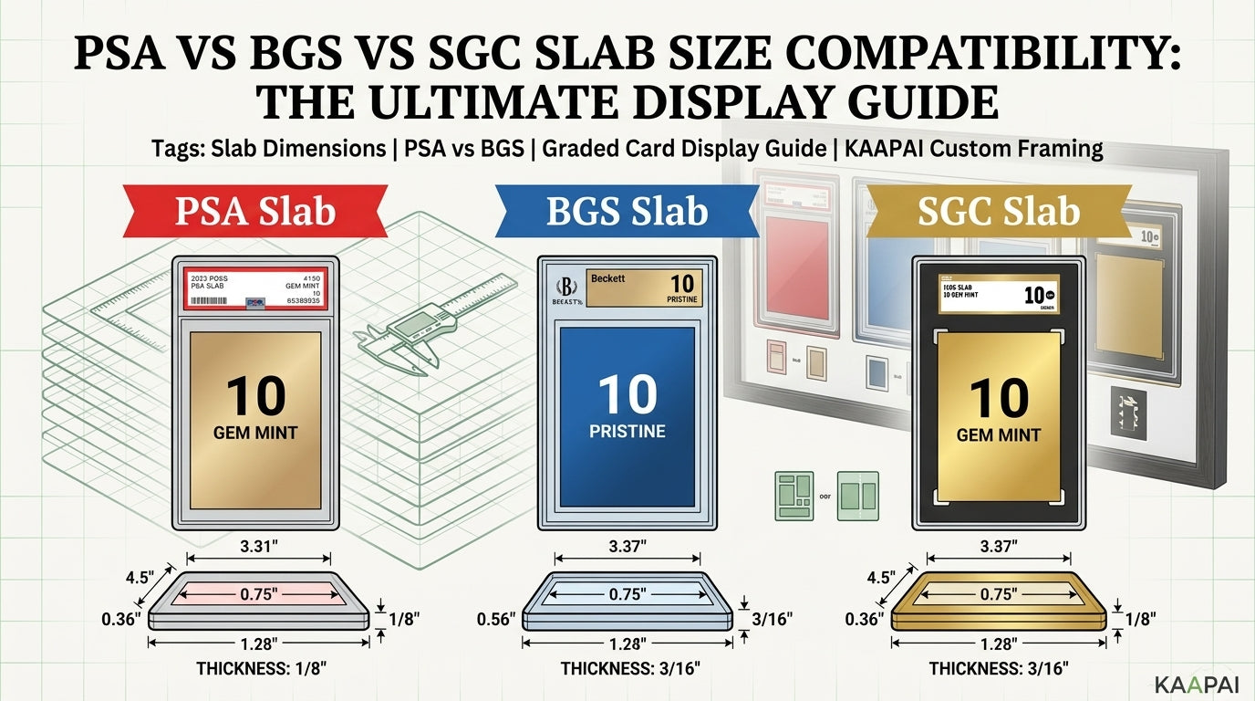 PSA vs BGS vs SGC Slab Size Compatibility: Graded Card Display Guide