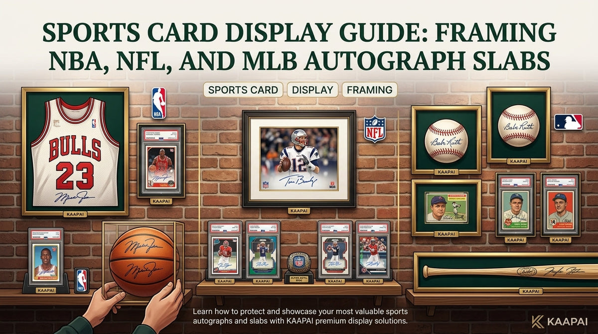 Sports Card Display Guide Framing NBA, NFL, and MLB Autograph Slabs