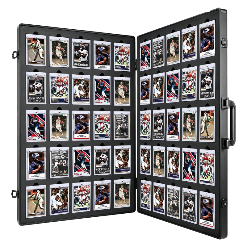 Kaapai® Aluminum Card Vault – 50 Slot Display Case for 500 Trading Cards