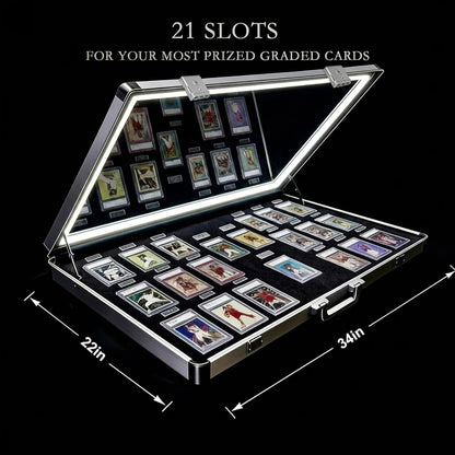 led card display case Lumen III Trading Frame (3235 Cards) enhanced with an embedded LED light strip Graded Sports Card Display Case