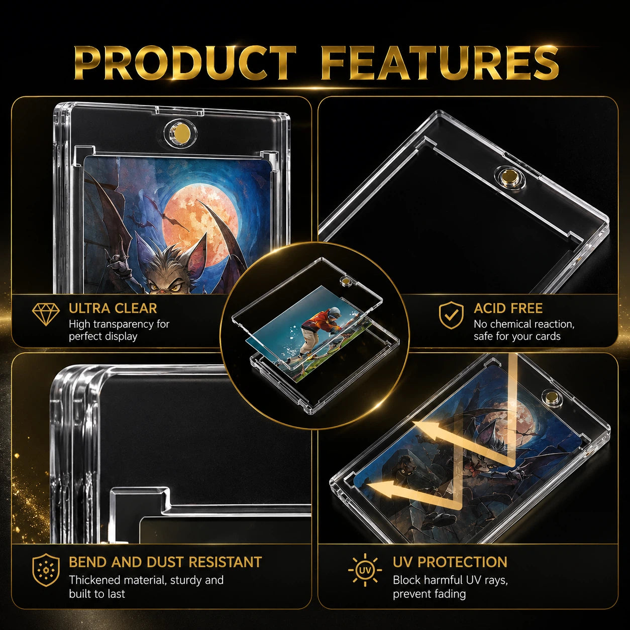 KAAPAI 55pt One Touch Magnetic Card Holder