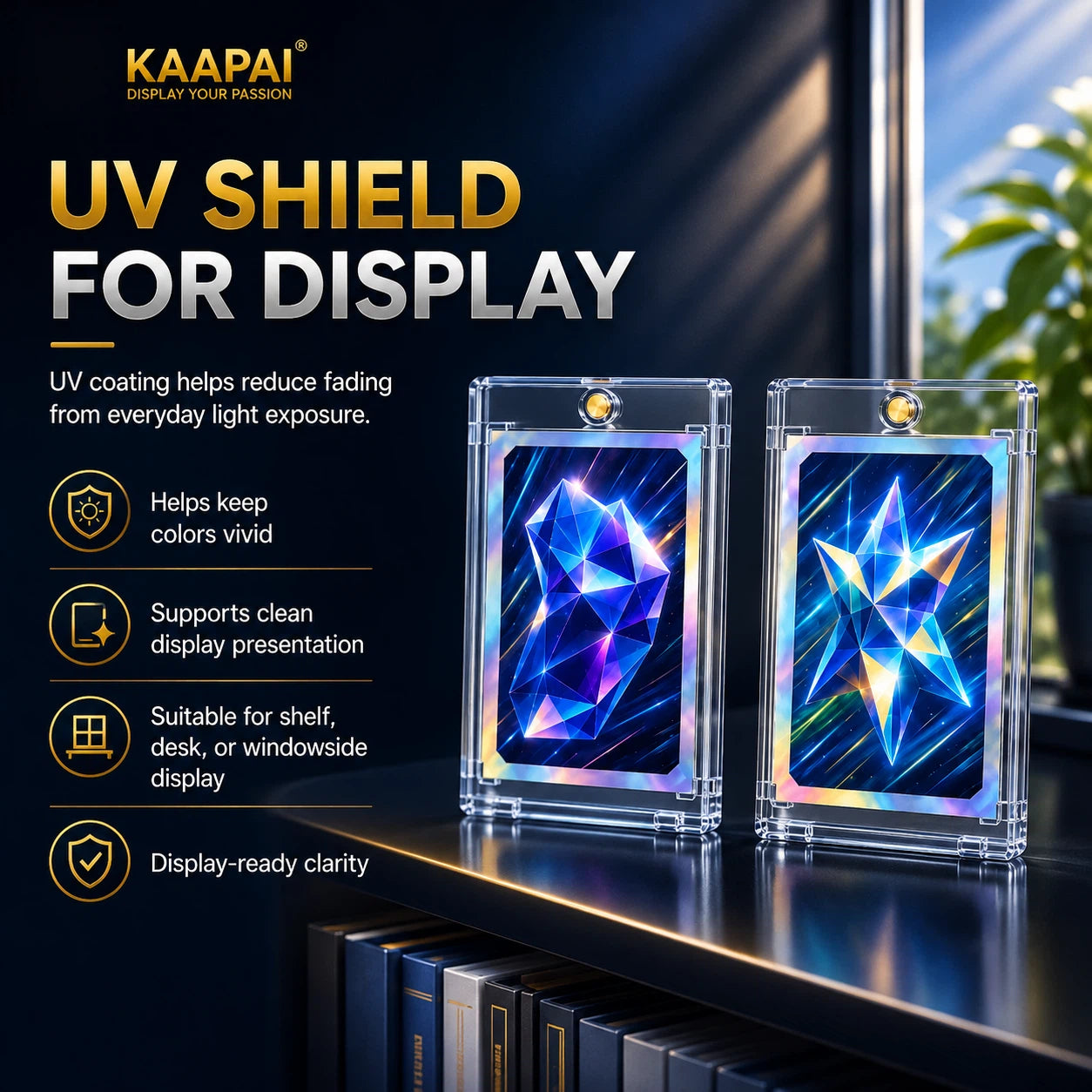 KAAPAI 55pt Acrylic Magnetic Card Holder