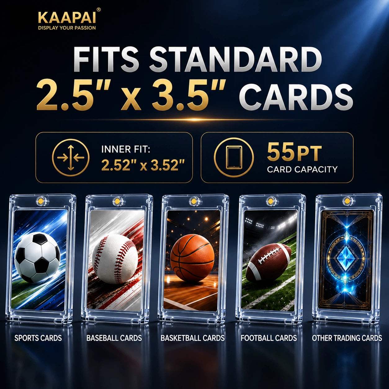 KAAPAI 55pt Acrylic Magnetic Card Holder