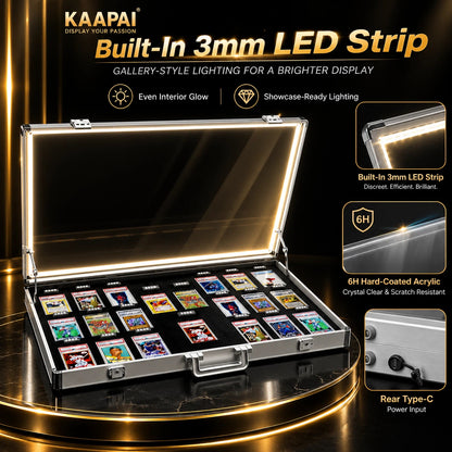 KAAPAI LED Lockable Trading Card Display Case