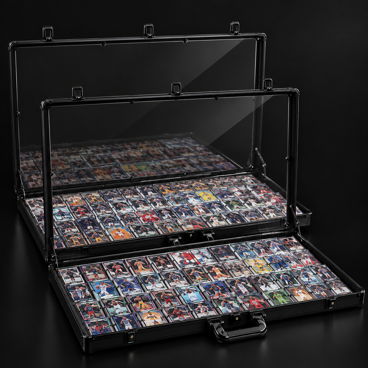KAAPAI TradeVault Lockable Card Display Case – Pro Edition Black
