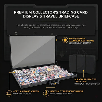 Kaapai® 34x22 Locking Card Display Case with Carry Bag