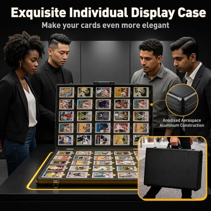 Kaapai® Aluminum Card Vault – 50 Slot Display Case for 500 Trading Cards