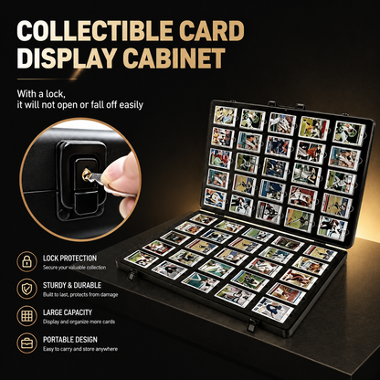KAAPAI Aluminum Card Vault – 50 Slot Display Case for 500 Trading Cards
