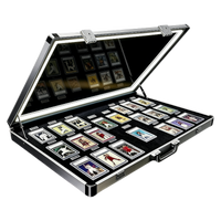 Kaapai® LED Trading Card Display Case – Premium Aluminum Lockable Showcase with UV Protection 34” x 22”