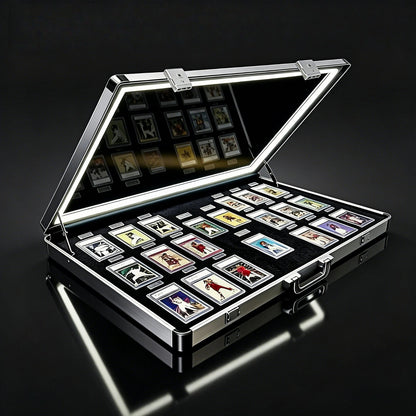 LED Trading Card Display Case with Lock & UV Protection
